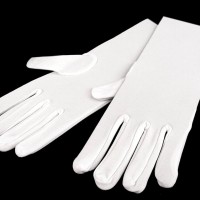  Společenské rukavice pánské, (25 - 27 cm) bílá